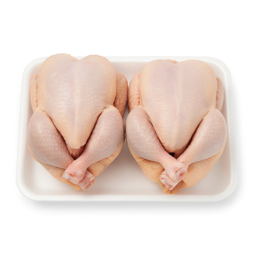Small Whole Uncut Chicken for Chicken Roast (2 Chicken/Pack)